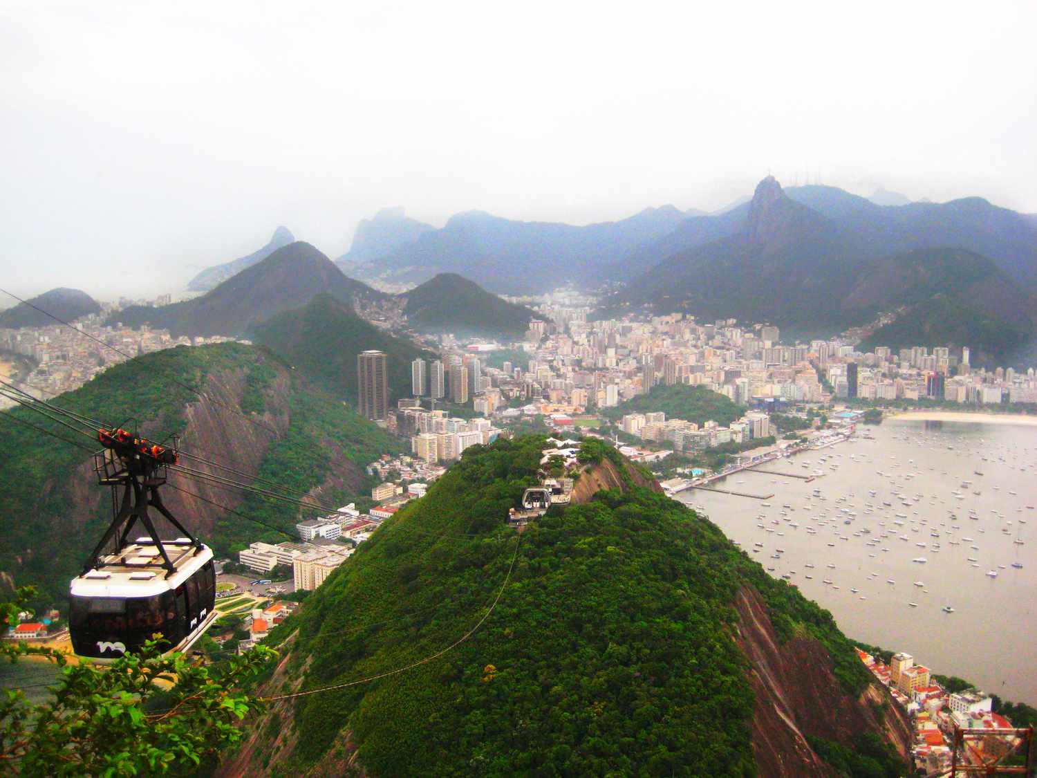 รถเคเบิลภูเขา Sugarloaf ใน Rio de Janeiro Brazil